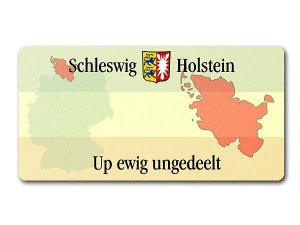 Schild als Geschenk - Bundesland Schlesw