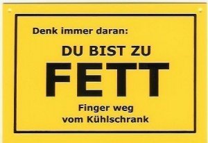 Schild als Postkarte Denk immer daran Du