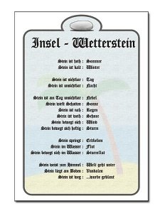 Schild für Insel-Wetterstein im DIN A4-F