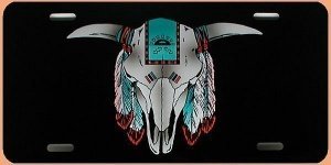 Schild im Airbrushdesign mit Indianermot