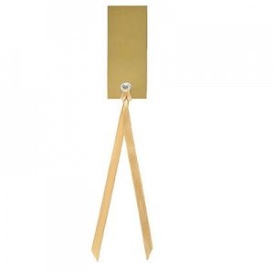 Schild mit Satinband, gold, 12 St.