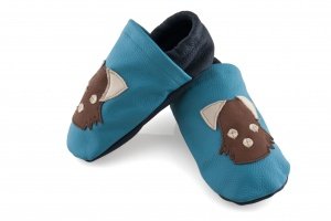 Schläppchen HUND türkis/blau