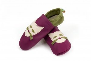 Schläppchen KATZE beere/grün