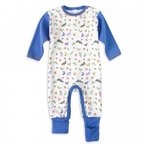 Schlafanzug 1-tlg. weiß/blau