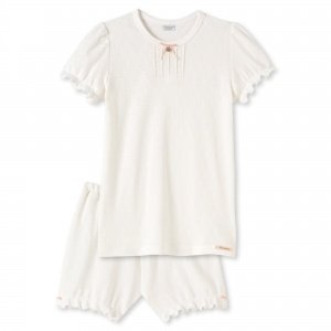 Schlafanzug kurz 100 weiss