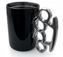 Schlagring Kaffeebecher Schwarz/Silber