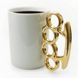 Schlagring-Tasse - Weiß