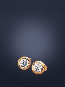 Schlichte Zirkonia-Ohrstecker
