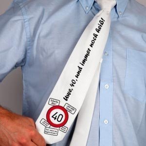 Schlips für 40-jährige mit Wunschname