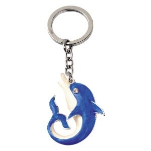 Schlüsselanhänger - Delphin aus Metall