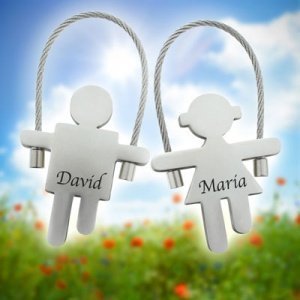 Schlüsselanhänger - Duett  mit Gravur