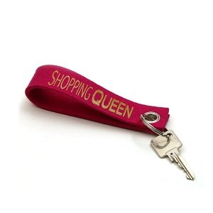Schlüsselanhänger Filz `Shopping Queen`