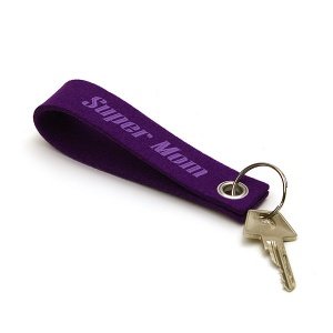 Schlüsselanhänger Filz Super Mom dunkel-