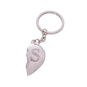 Schlüsselanhänger Geteiltes Herz mit Ini