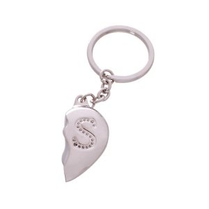 Schlüsselanhänger Geteiltes Herz mit Ini