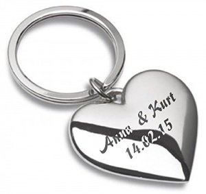 Schlüsselanhänger Herz Almere mit Gravur