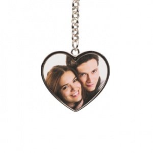 Schlüsselanhänger Herz - Doppelseitig be