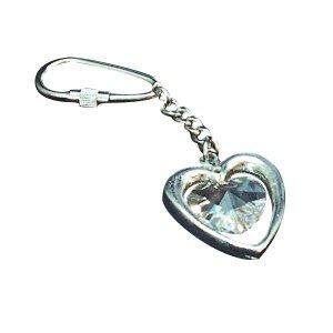 Schlüsselanhänger Herz - klar