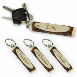 Schlüsselanhänger Holz - personalisiert