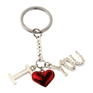 Schlüsselanhänger - I Love You aus Metal