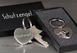 Schlüsselanhänger - Schutzengel mit Wuns