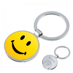 Schlüsselanhänger Smiley mit Gravur