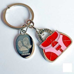 Schlüsselanhänger Tasche mit Fotogravur