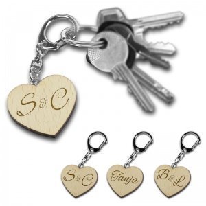 Schlüsselanhänger *Wooden hear