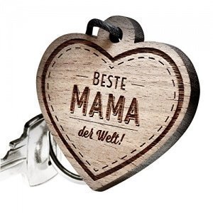 Schlüsselanhänger aus Holz - "Beste Mama der Welt!"