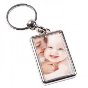 Schlüsselanhänger mit Foto - Rechthoek -