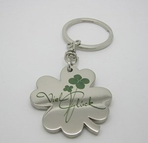 Schlüsselanhänger Kleeblatt mit Gravur