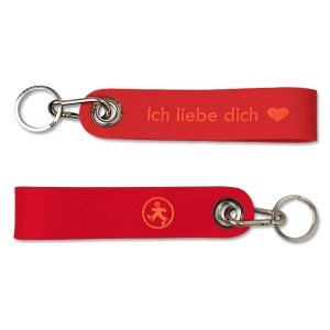 Schlüsselband Ich liebe Dich, rot