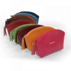 Schminkbeutel Leder mit Gravur