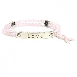 Schmuck-art Armband Love and Peace rose