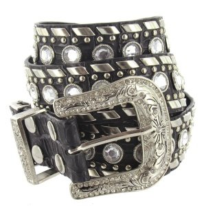 Schmuck-art Gürtel Nieten u.Strassschlie