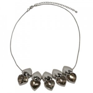 Schmuck-art Kette Twin Heart silver coff