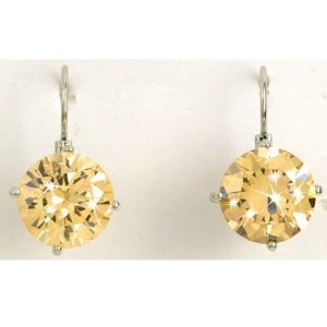 Schmuck-art Ohrhänger Edel rund topaz