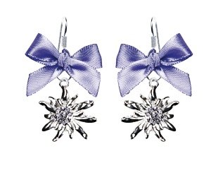 Schmuck-art Ohrhänger Wiesn Edelweiß vio