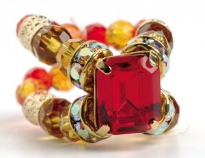 Schmuck-art Stretchring Prinzessin eckig