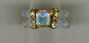 Schmuck-art Stretchring Prinzessin eckig