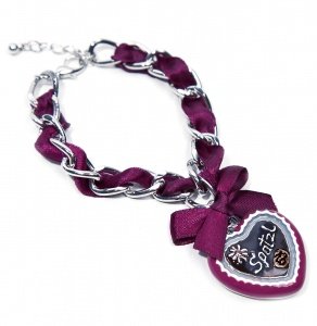 Schmuck-art Wiesn Armband Spatzl berry