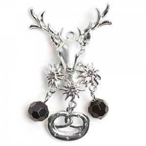Schmuck-art Wiesn Brosche Erna black