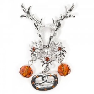 Schmuck-art Wiesn Brosche Erna silver