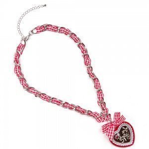 Schmuck-art Wiesn Halskette Spatzl red