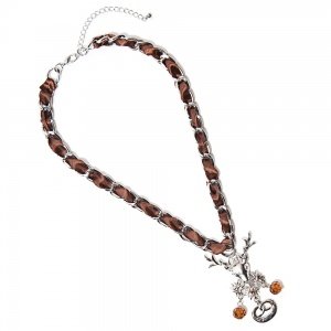 Schmuck-art Wiesn Kette Erna silver-choc
