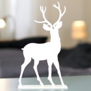 Schmuckbaum Hirsch weiß