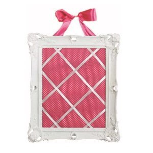 Schmuckhalter, pink mit weißen Blumen