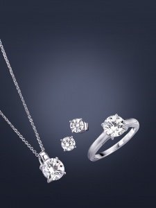 Schmuckset, 4-teilig mit Zirkonia