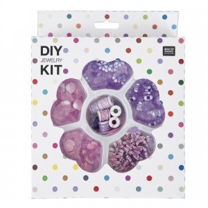 Schmuckset, lila/rosa