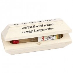 Schnaps-Sarg Männergeschenk